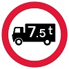 7.5t weight limit sign